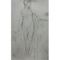 James Abbott McNeill Whistler PRBA (American 1834-1903): 'Alderney Street', drypoint etching signed in the plate with butterfly monogram 20cm x 13cm; 'Study' - Standing Figure, facsimile lithograph, after the original in the Metropolitan Museum of Art 23cm x 15cm (2)