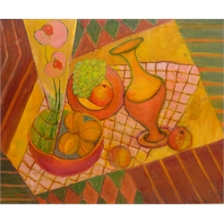  The Kitchen Table, 20th century abstract indistinctly signed and dated '52, 49cm x 59cm  