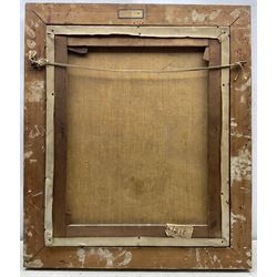 James Bolivar Manson (British 1879-1945): 'Sweet Sultans and Marigolds', oil on canvas unsigned, titled and dated 1945 in the artist's hand on label and on the stretcher verso, with James Bourlet & Sons label, 60cm x 50cm 
Notes: this is probably the artist's 1945 Royal Academy exhibit no.601, then titled 'Cornflowers and Marigolds' (sweet sultans being a variety of cornflower). The same jug depicted in the present picture can be seen in Manson's 1940 Royal Academy exhibit no.262 'Tulips and Daffodils'. The blue title label appears on a number of Manson's paintings.