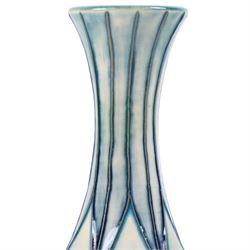 Moorcroft Indigo blue pattern Emma Bossons trial vase, printed and painted marks beneath, H17cm 