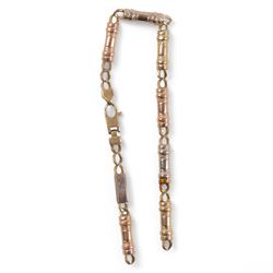 18ct gold rectangular link bracelet, stamped 750