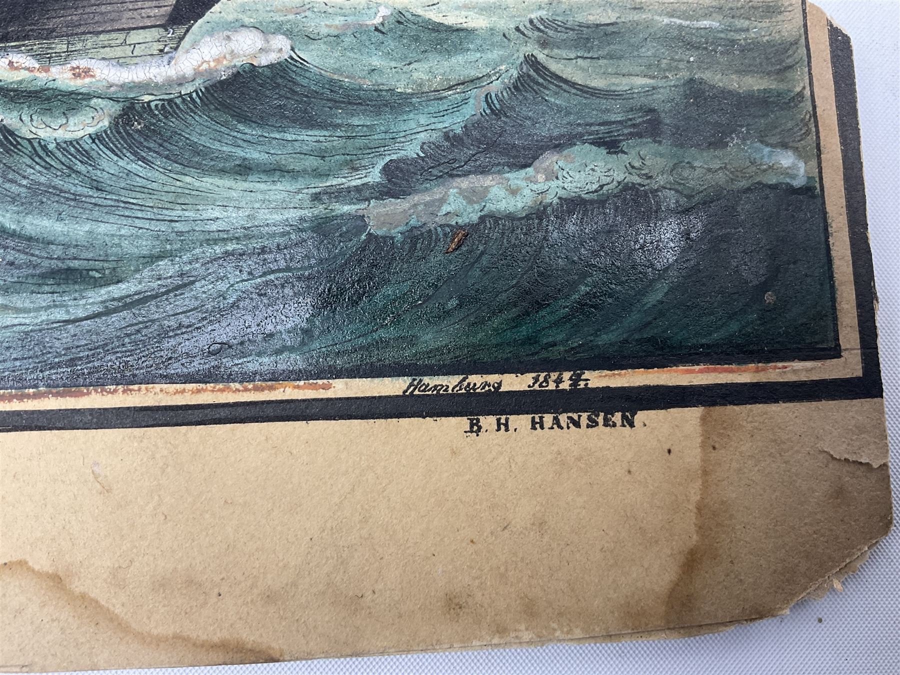 Broder Heinrich Hansen (German c.1811-1851): 'Rob Roy' Ship's Portrait, watercolour signed titled and dated 1844 Hamburg 24cm x 35cm (unframed)