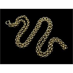 9ct gold Rolo link necklace, with spring clasp