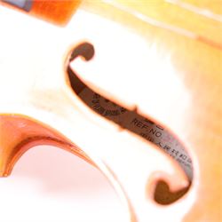 Chinese violin, in fitted case with bow, L