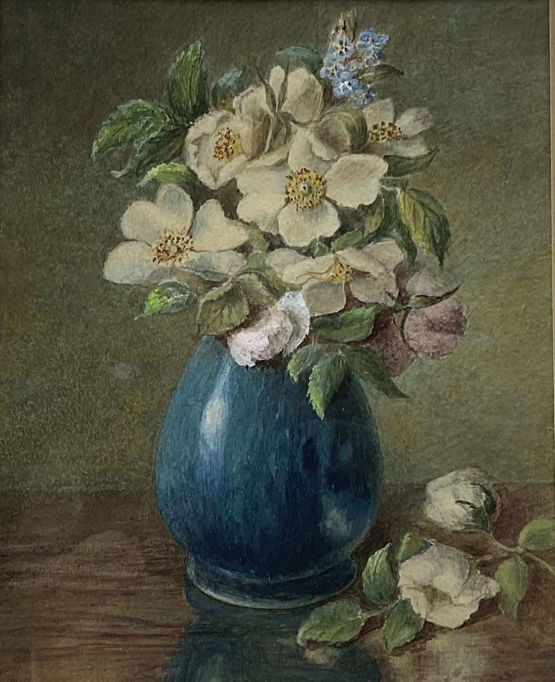 G E C (20th century): Still Life of Flowers, watercolour signed with initials 22cm x 17cm