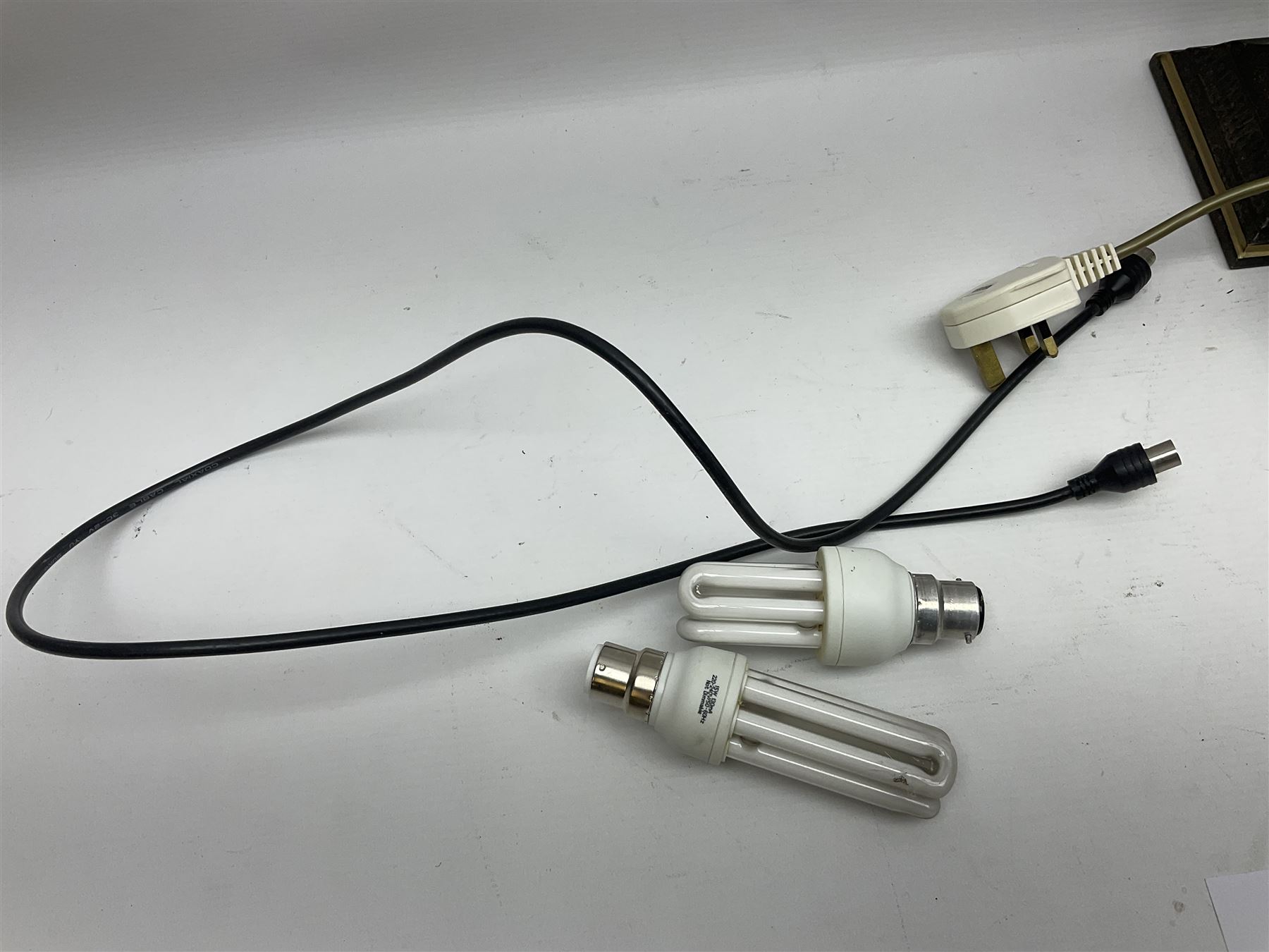 Pair of Marks and Spencers metal framed table lamps, H45cm