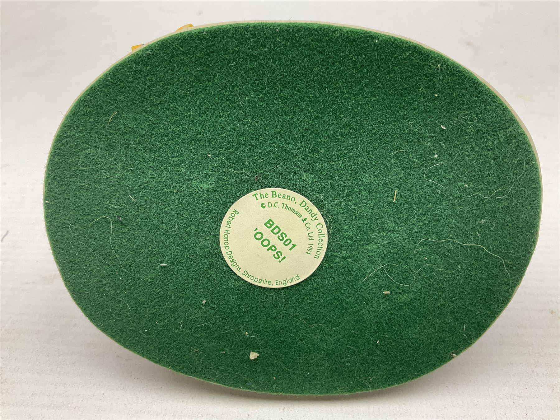 Fourteen Robert Harrop figures from the Beano Dandy collection, comprising Minnie the Minx BD04, Danny BD10, Biffo the Bear BD19, Spotty BD16, Smiffy BD09, Oops! BDS01, Little Plum BD27, Wilfrid BD15, Danny BD10, Winston BD17, 'Erbert BD14, Gnasher BD02, Beryl the Peril BD05 and Desperate Dan BD03, all with boxes