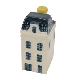 Eighteen KLM Miniatures, each blue Delft house form miniature produced exclusively for KLM Airlines by Bols Amsterdam, most with contents  