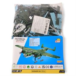 Fourteen Cobi Bricks model kits, mostly Historical Collection aircraft, unboxed with instructions 