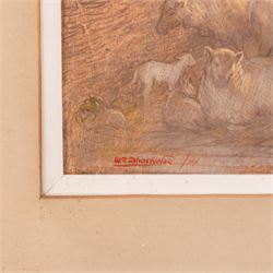 William Shackleton (Bradford 1872-1933): Sunrise Over the Lambs, gouache signed and dated '14, 34cm x 44cm