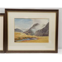 Geoffrey H Pooley (British 1908-2006): Lake District Landscapes in Summer and Winter, pair watercolours signed and dated 1972 (2)