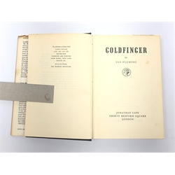  Fleming Ian: Goldfinger. 1959 First edition. Embossed black cloth/gilt. Unclipped dustjacket.   