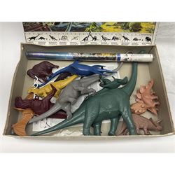Invicta British Museum (Natural History) Dinosaur Museum Collection c1987; comprising set of twelve 1:45 scale models of dinosaurs and unopened Prehistoric World Poster; boxed with paperwork