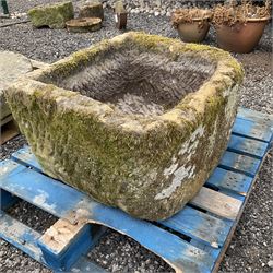 19th century deep D shaped trough - THIS LOT IS TO BE COLLECTED BY APPOINTMENT FROM DUGGLEBY STORAGE, GREAT HILL, EASTFIELD, SCARBOROUGH, YO11 3TX