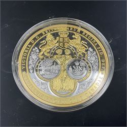 Royal Canadian Mint 2019 'Great Seal of the Province of Canada' fine silver one-hundred dollars coin, cased with certificate