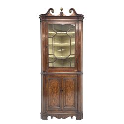 George III oak floor standing corner cab