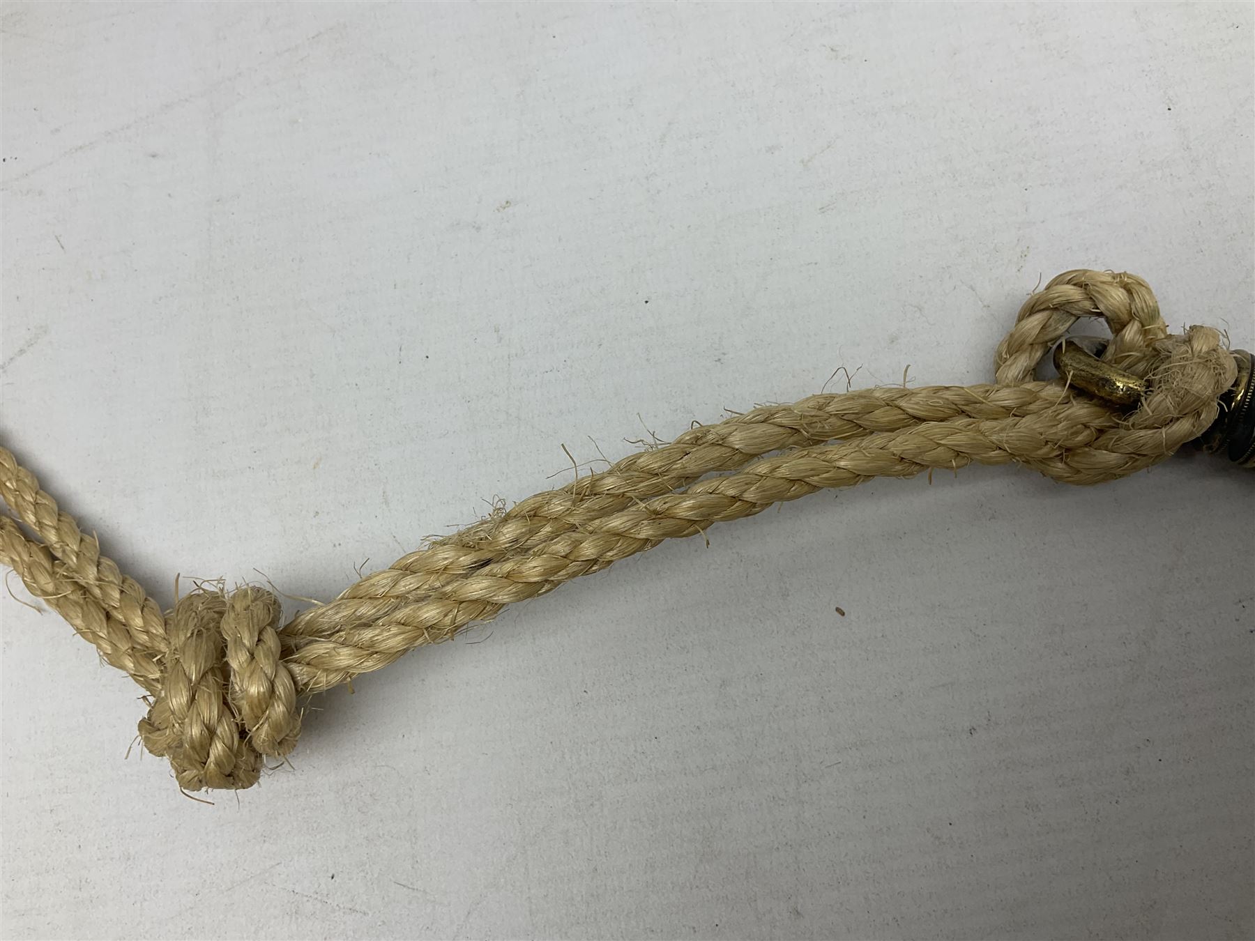 19th Century tipstaff, with brass finial and hardwood handle, L48cm