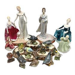 Nine Beswick bird figures, with stand, t