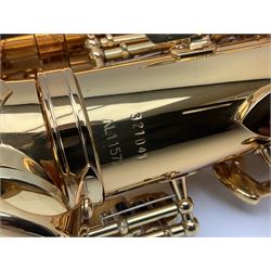 Trevor James Artemis A1 brass alto saxophone AL11572, serial no.321041; in lightweight carrying case with accessories