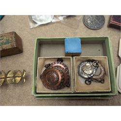 The Birmingham Mint International Formula 3 silver ingot, hallmarked, pair of sovereign scales, two silver fobs and others, etc and a collection of Great British coins