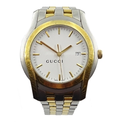  Gucci 5500 XL gentleman's stainless steel quartz bracelet wristwatch  