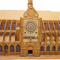 Scale built model of Notre dame cathedral 65cm x 89cm