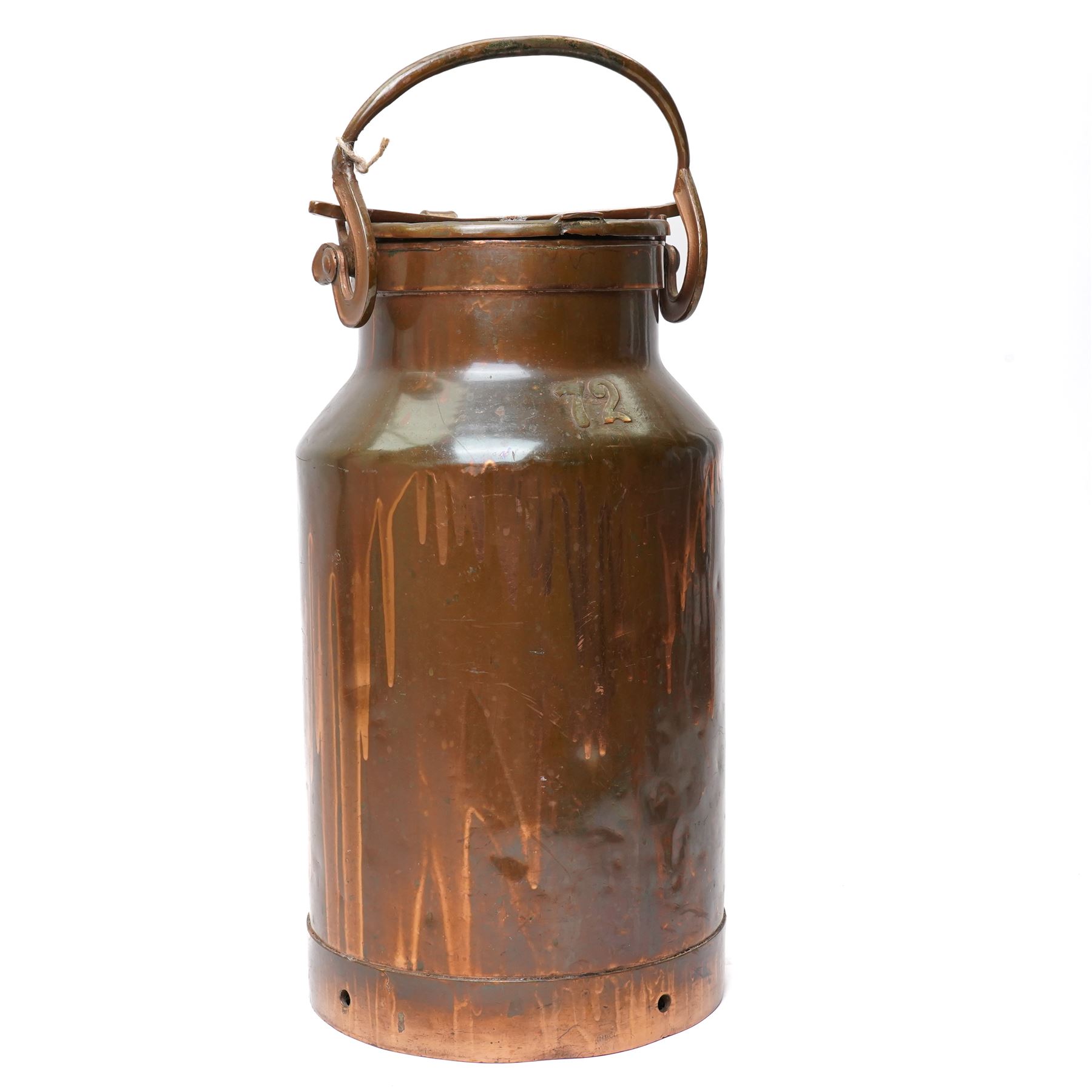 Copper milk churn H54cm