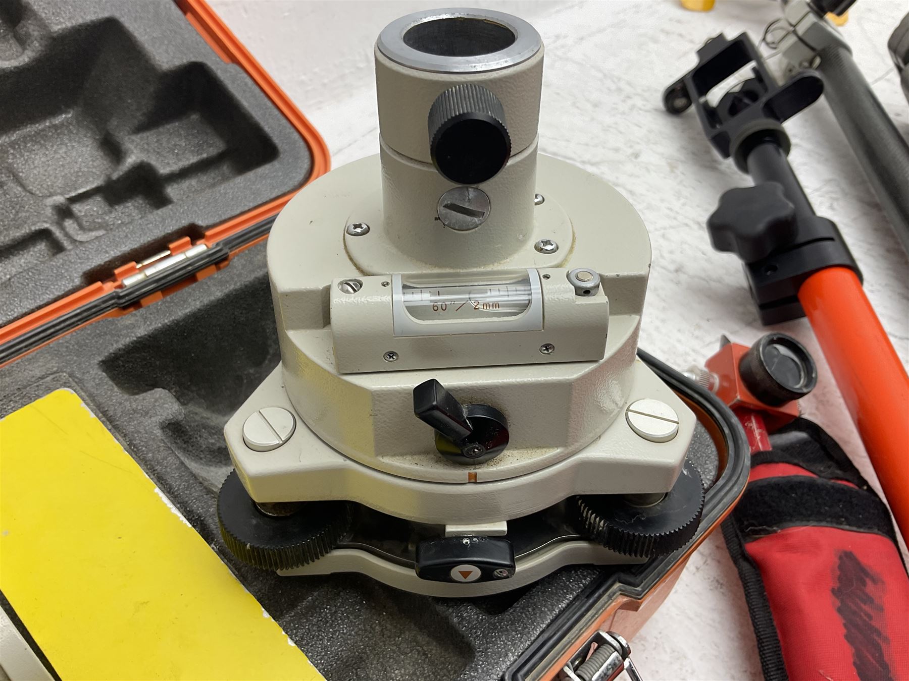 Land Surveying equipment - Nikon AX-2s Automatic Level 360 degrees, serial no.810890; in carrying case with instructions; Nikon Electronic Distancemaster Prism; in carrying case; Imax B6AC Dual Power Professional Balance Charger/Discharger; in carrying bag; Omni Zero 