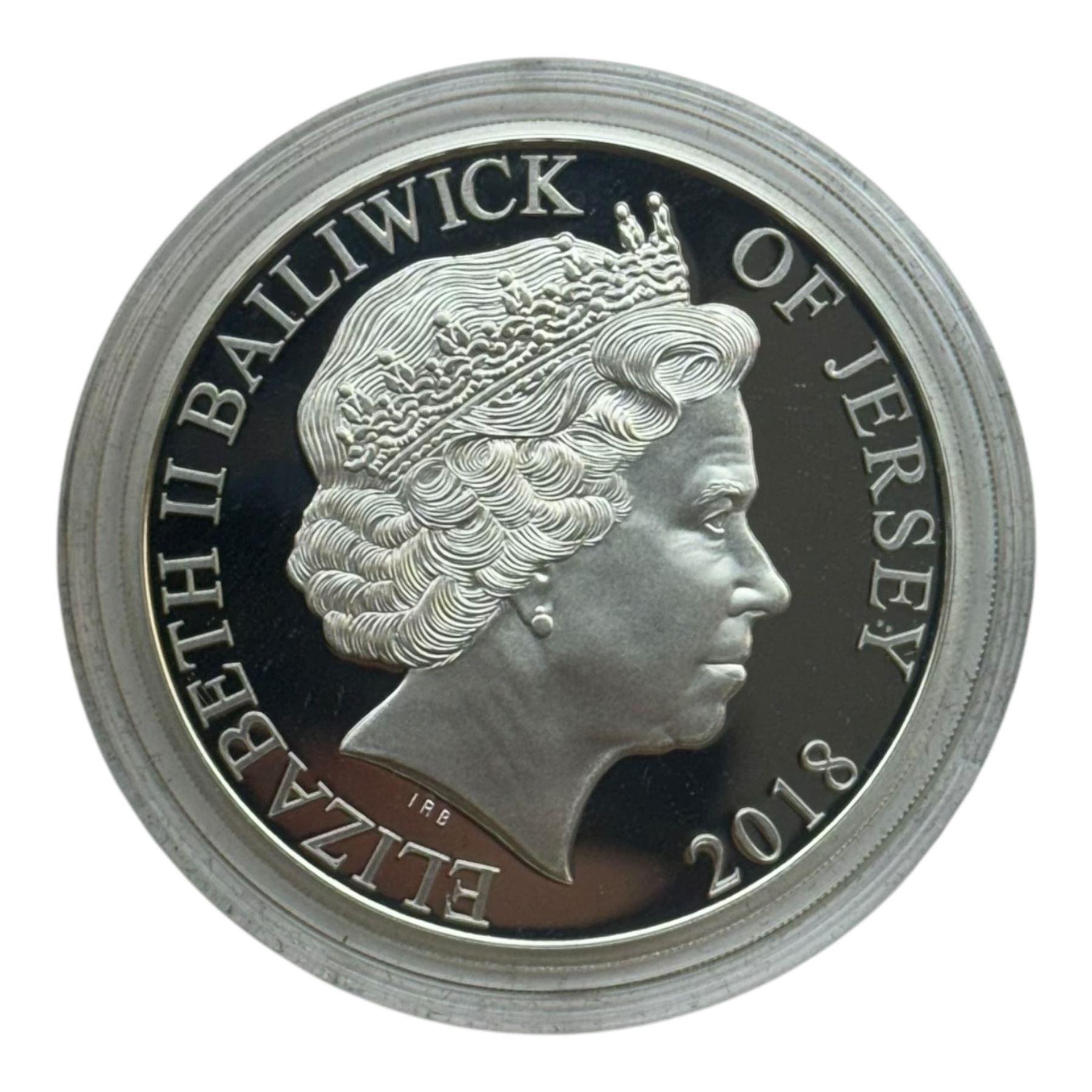 Five silver proof coins, comprising The Royal Mint United Kingdom 2016 'Shakespeare' one ounce two pounds, 2017 'Britannia' one ounce two pounds, Bailiwick of Jersey 2016 'Battle of Hastings' ten pounds coin bar, 2018 '100 Years of the Royal Air Force' five pounds and South Africa 'Krugerrand' one ounce, all cased with certificates