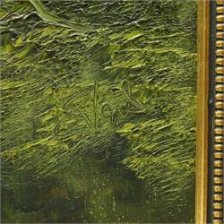 Terence 'Terry' Evans (British 1943-): River Landscape with Silver Birch Trees, pair oils with impasto on canvas signed max 50cm x 75cm (2)
Provenance: with Newquay Galleries