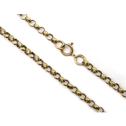  Gold belcher chain necklace, stamped 9k, approx 11.3gm   