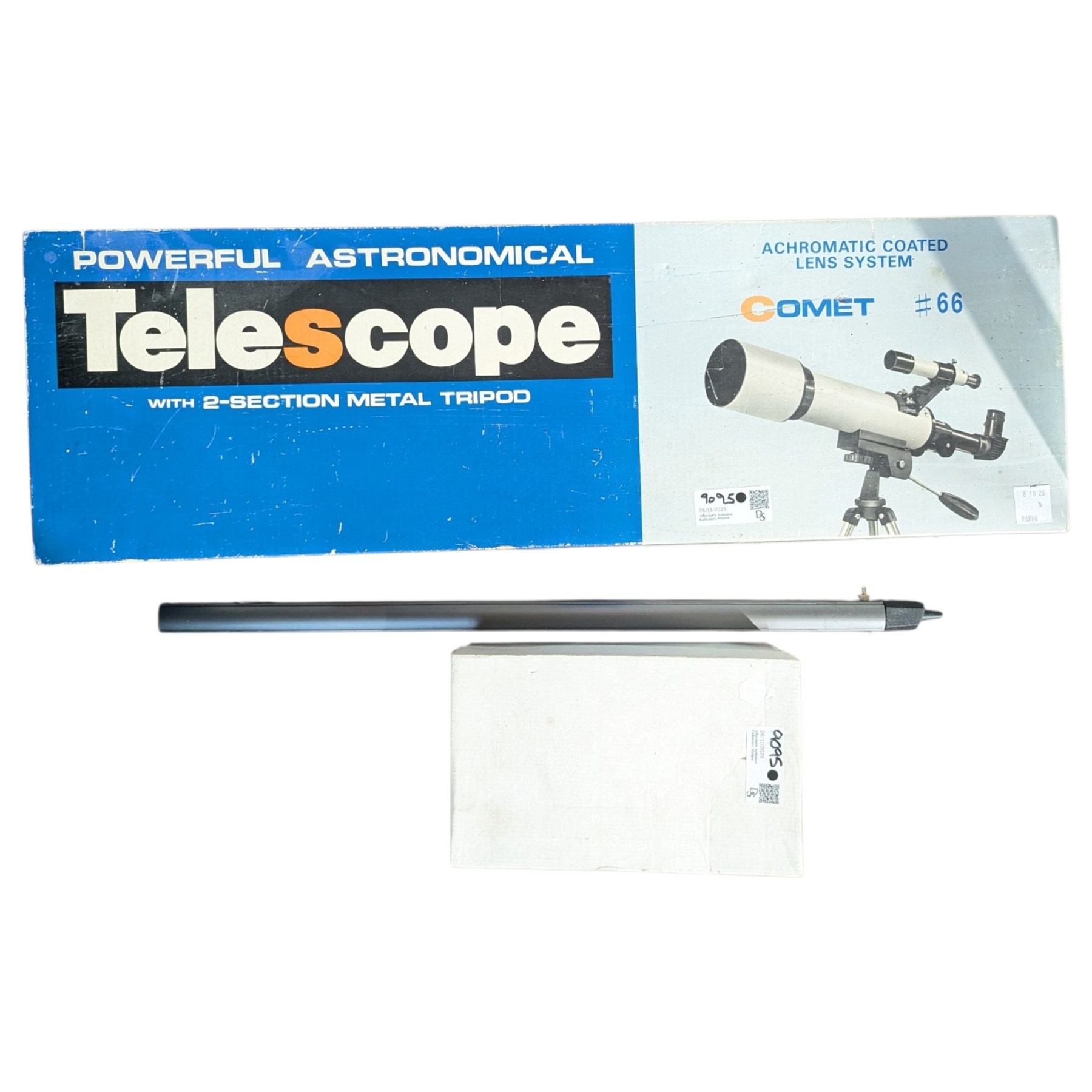 Sky-Watcher telescope, D=120mm, F=600mm, on a tripod stand and a Comet telescope