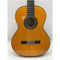 2019 A. Burguet Valencia hand made Flamenco guitar model IF-001 with spruce top and cypress wood back and sides; bears maker's label, L98cm; in original Burguet fitted hard carrying case