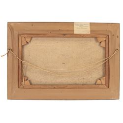 Anne Isabella Brooke (Yorkshire 1916-2002): 'Penhill from Preston-under-Scar - Wensleydale', oil on canvas signed, titled on label verso 34cm x 55cm 
Provenance: purchased by the vendor's parents directly from the artist in the 1970s.