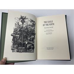 Folio Society - eighteen volumes including Bonhoeffer Letters and Papers From Prison, The Eagle of the Ninth, Book of 100 Greatest Paintings and Daily Life in Ancient Rome, etc, all with slip covers 