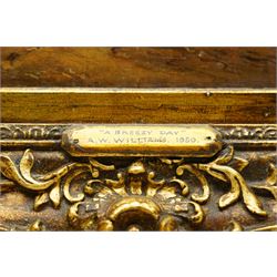 Alexander Williams RHA (Irish 1846-1930): 'A Breezy Day', oil on canvas signed and dated 1850, 38cm x 58cm