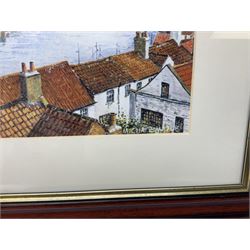 After James D Barnett (British 19th Century) limited edition colour print of Whitby, together with five further prints of Whitby and three picture frames (9)