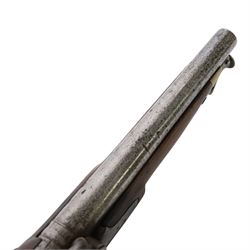 19th century Tower percussion pistol, with lock stamped 'Tower' and with crown over 'GR' cypher, with steel ram rod, walnut with brass butt plate, overall L38cm