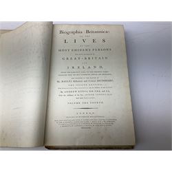 Biographia Brittanica, or The Lives of the Most Eminent Persons who have Flourished in Great Britain and Ireland, 1789, fourth volume, see pages 101-245 for an account of the life of Captain James Cook, pub London, 1vol