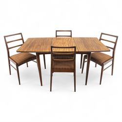 Richard Hornby for Fyne Ladye - mid-20th century afromosia teak dining table, tapered rect...
