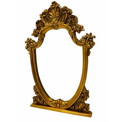 Classical over-mantle mirror, in ornate composite gilt frame