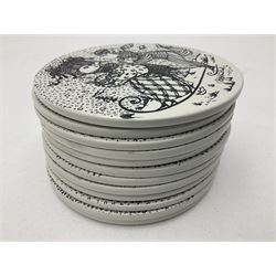 Bjorn Wiinblad for Nymolle Denmark set of twelve calendar wall plaques, D15cm