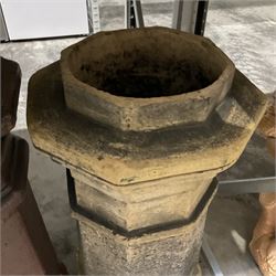 Set of three terracotta chimney pots  - THIS LOT IS TO BE COLLECTED BY APPOINTMENT FROM DUGGLEBY STORAGE, GREAT HILL, EASTFIELD, SCARBOROUGH, YO11 3TX