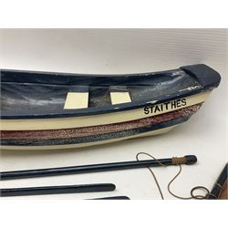 Wooden model of the Whitby coble boat WY254 'Mizpah' L48cm