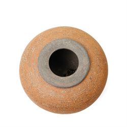 Chris Jenkins (British 1933-2022): studio pottery bowl, D22cm; together with further examples, including a wave design vase by Kyoko Takahashi, and four others variously signed, largest H28cm (6)
