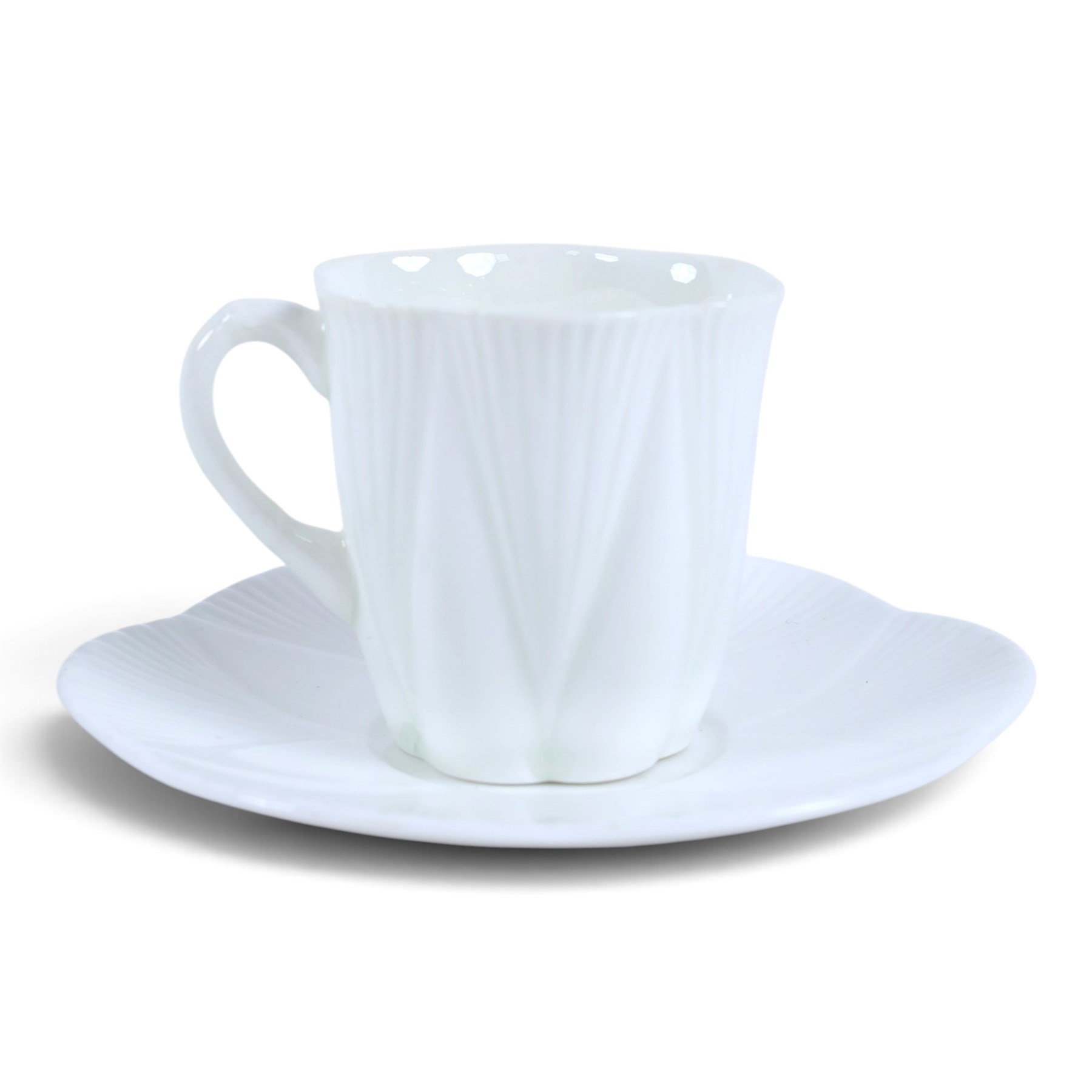 Shelley Dainty White pattern tea service, including teapot, coffee pot, hot water jug, open sucrier, cups and saucers, cake plates etc 