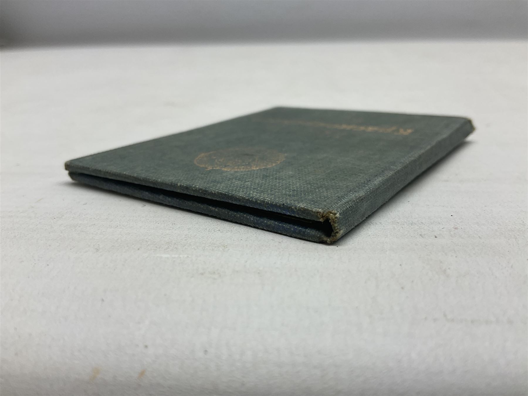 WW2 Soviet KGB officer I.D. book containing photograph, seal stamps and signatures. Roughly translates as 'USSR Peoples Commissariat for Internal Affairs Krasnoyarsk Region Directorate Senior Lieutenant 1st Class Deputy Head of Communications Nikolay Storozhuk c1943