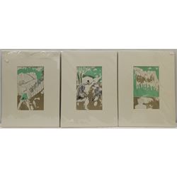 After Dame Elisabeth Frink (British 1930-1993): 'Odyssey', set six colour lithographs unsigned 23cm x 14cm (6) (unframed)