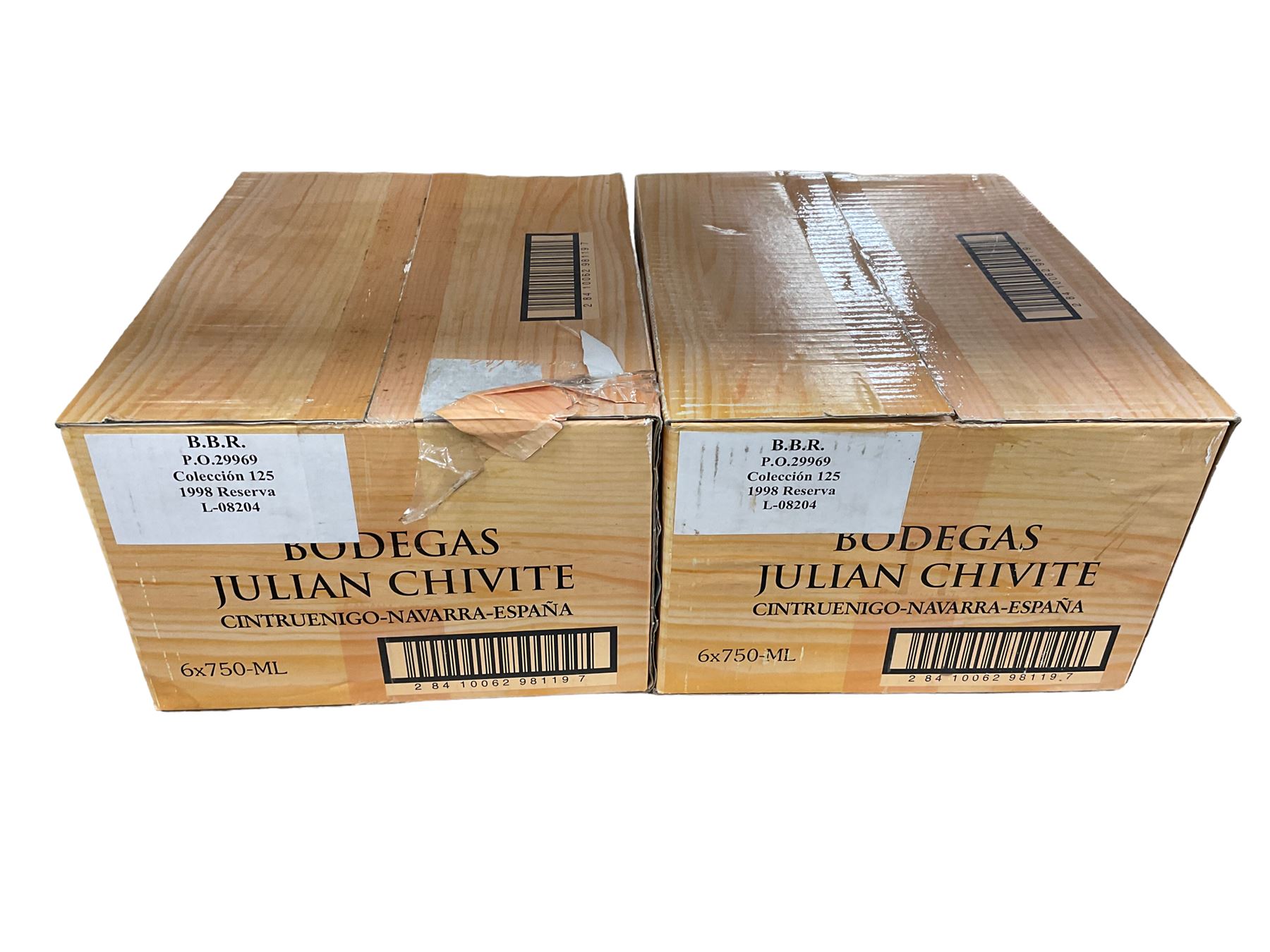 Julian Chivite Navarra Reserva 1998 Coleccion 125, 750ml, 13.5% vol, twelve bottles, boxed