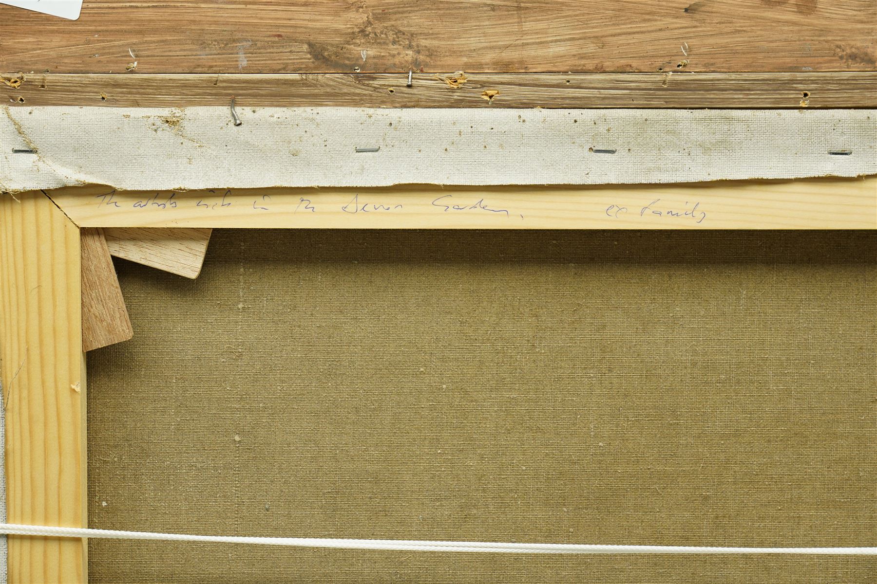 Ernest Higgins Rigg (Staithes Group 1868-1947): 'The Cottage Garden', oil on canvas unsigned 62cm x 75cm 
Provenance: from the family of the artist 
Notes: the painting depicts the artist's wife at work in their garden in Devon.